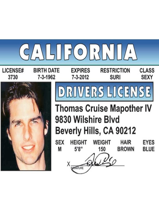 Signs 4 Fun Parody Driver’s License | CA - Tom ID | Fake ID Novelty Card | Collectible Trading Card Driver’s License | Novelty Gift for Holidays | Made in the USA